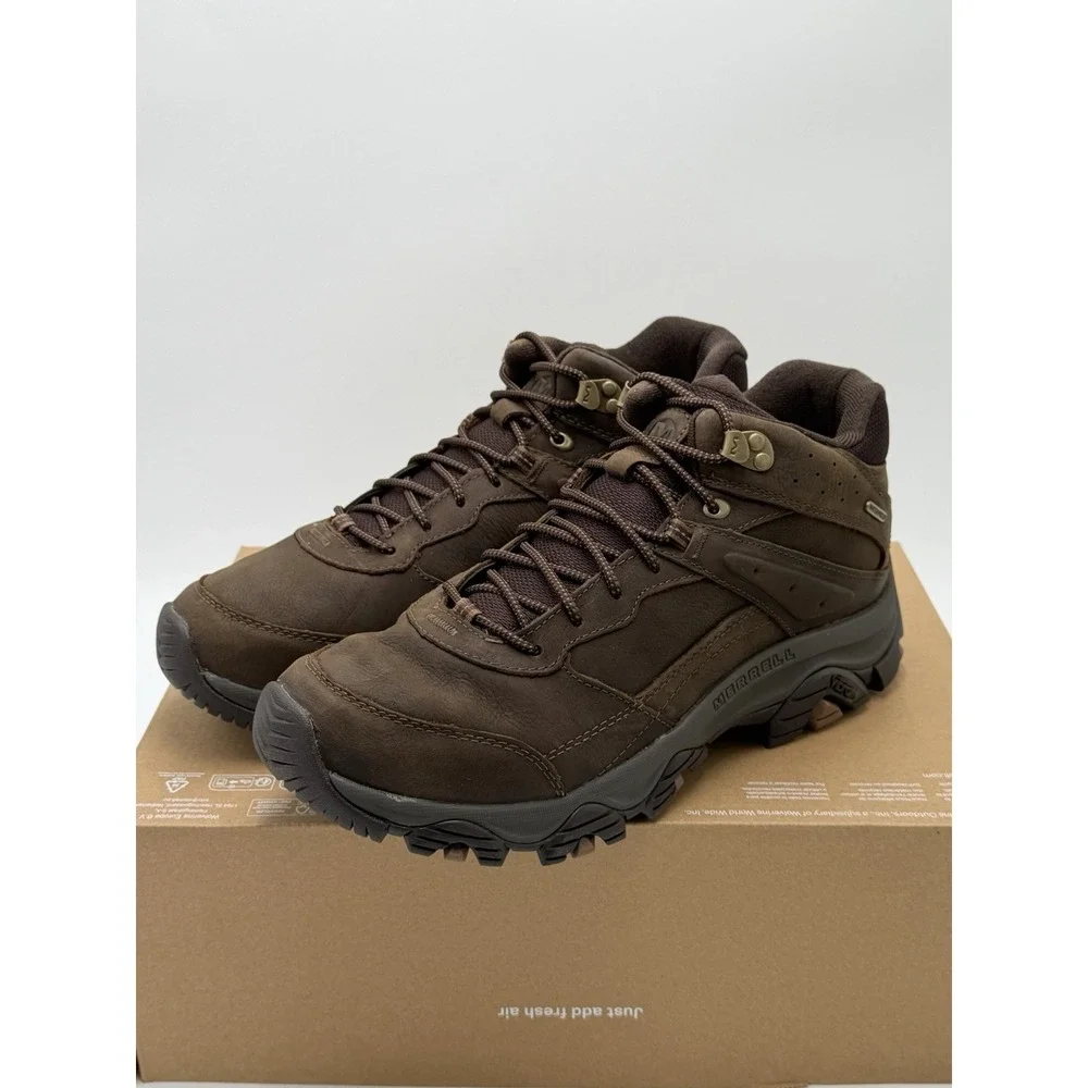 Merrell Men's Moab Adventure 3 Mid WP Waterproof Hiking Boot Earth Size 12